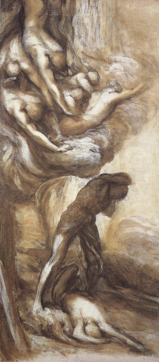 george frederic watts,o.m.,r.a. The Denunciation of Cain (mk37)